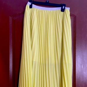 Yellow & silver long skirt size xl